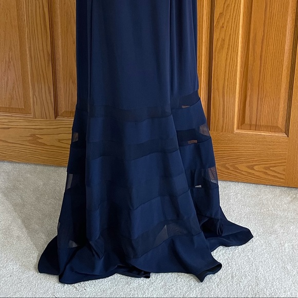 Formal Dress Plus Sz 18W XSCAPE Navy Short Sleeves - Picture 8 of 8